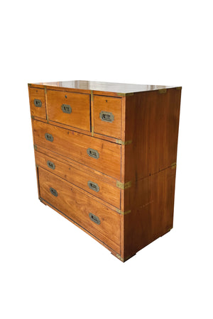 19th Century Victorian Campaign Chest of Drawers