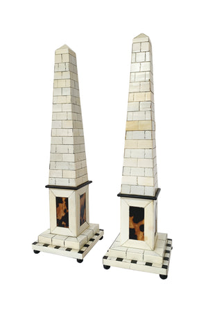 Vintage Tessellated Obelisks - A Pair