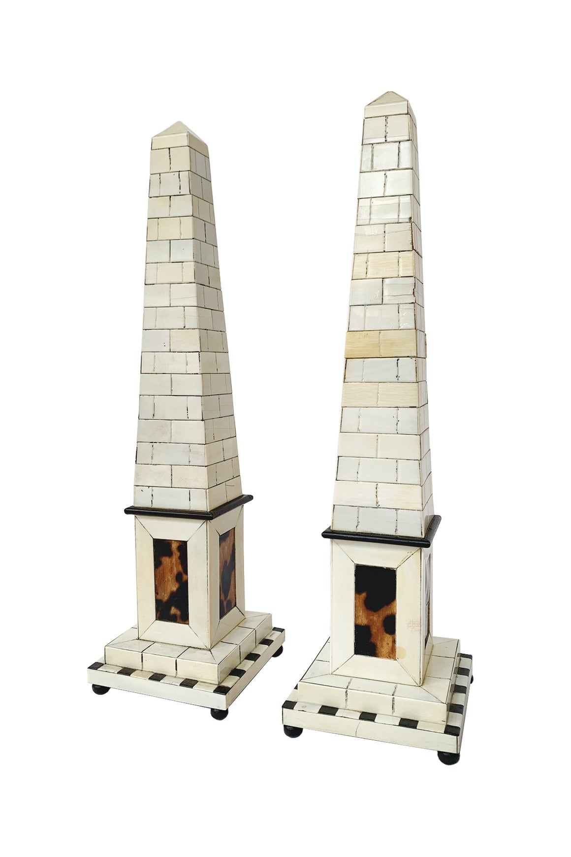 Vintage Tessellated Obelisks - A Pair