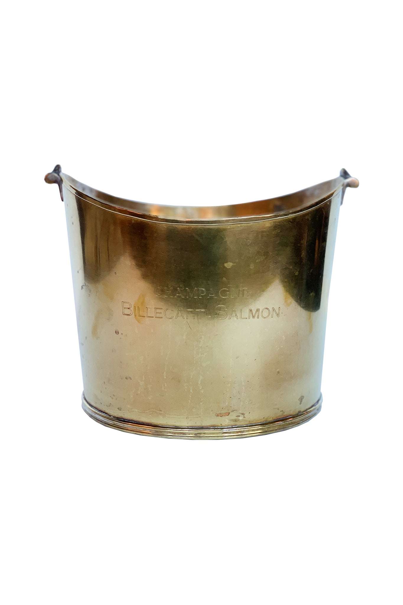 Vintage Brass Champagne Billecart-Salmon Ice Bucket