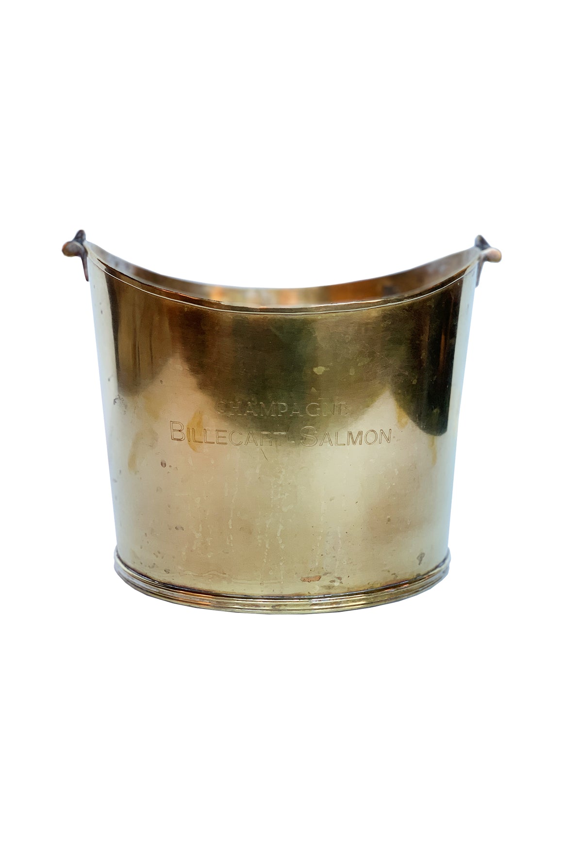 Vintage Brass Champagne Billecart-Salmon Ice Bucket