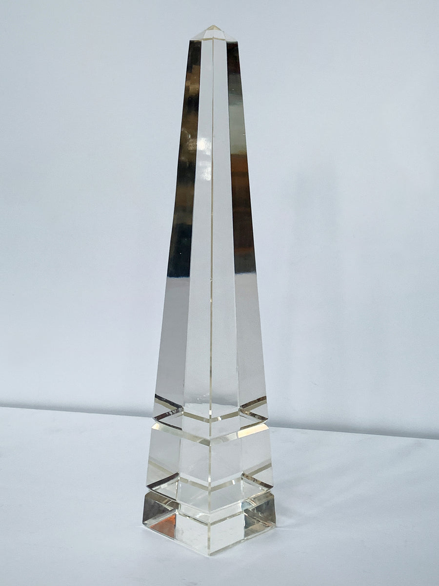 Vintage Glass Obelisk