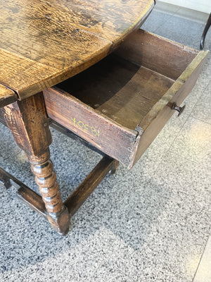 William & Mary Oak Gate Leg Table