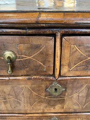 Early 18th Century William & Mary Walnut and Olive Chest of Drawers