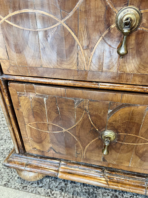 Early 18th Century William & Mary Walnut and Olive Chest of Drawers