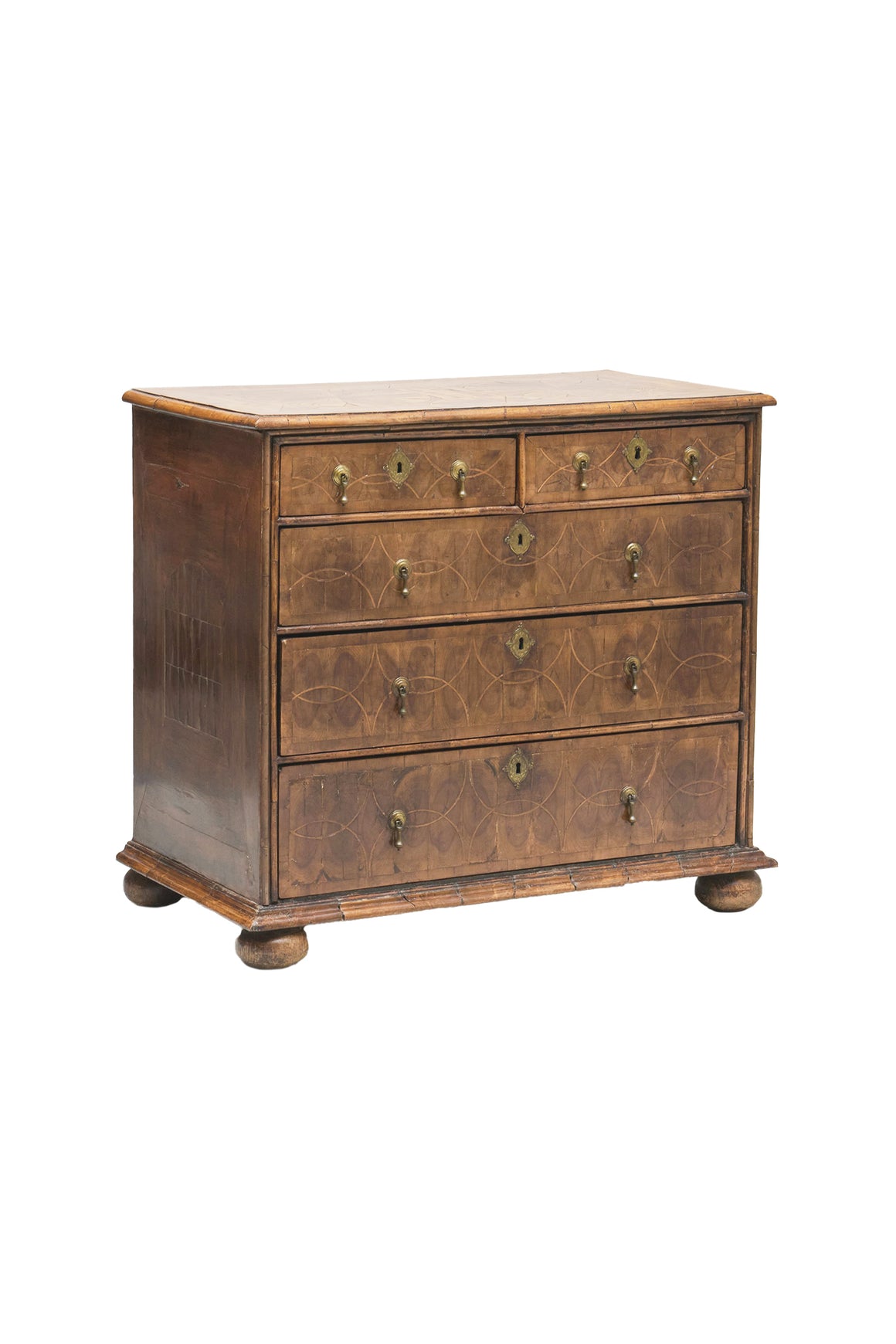 Early 18th Century William & Mary Walnut and Olive Chest of Drawers