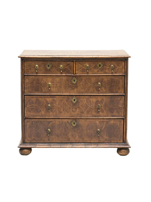 Early 18th Century William & Mary Walnut and Olive Chest of Drawers