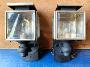 Pair of Converted Studebaker Car Light Sconces