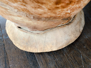 Antique Hand-Carved Hornbeam Vessel