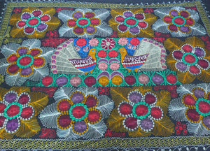20th Century Embroidered Silk Suzani Textile