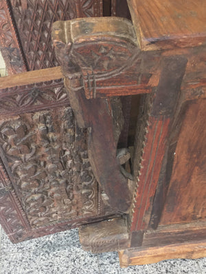 Antique Gothic Revival Walnut Cabinet