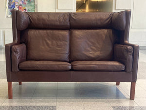 Børge Mogensen Leather Coupé Sofa Model 2192