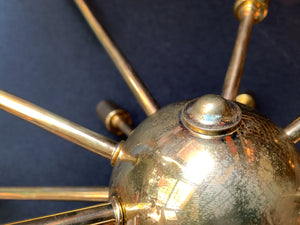 Midcentury Brass Sputnik Chandelier