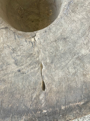 African Carved Solid Wood Side Table