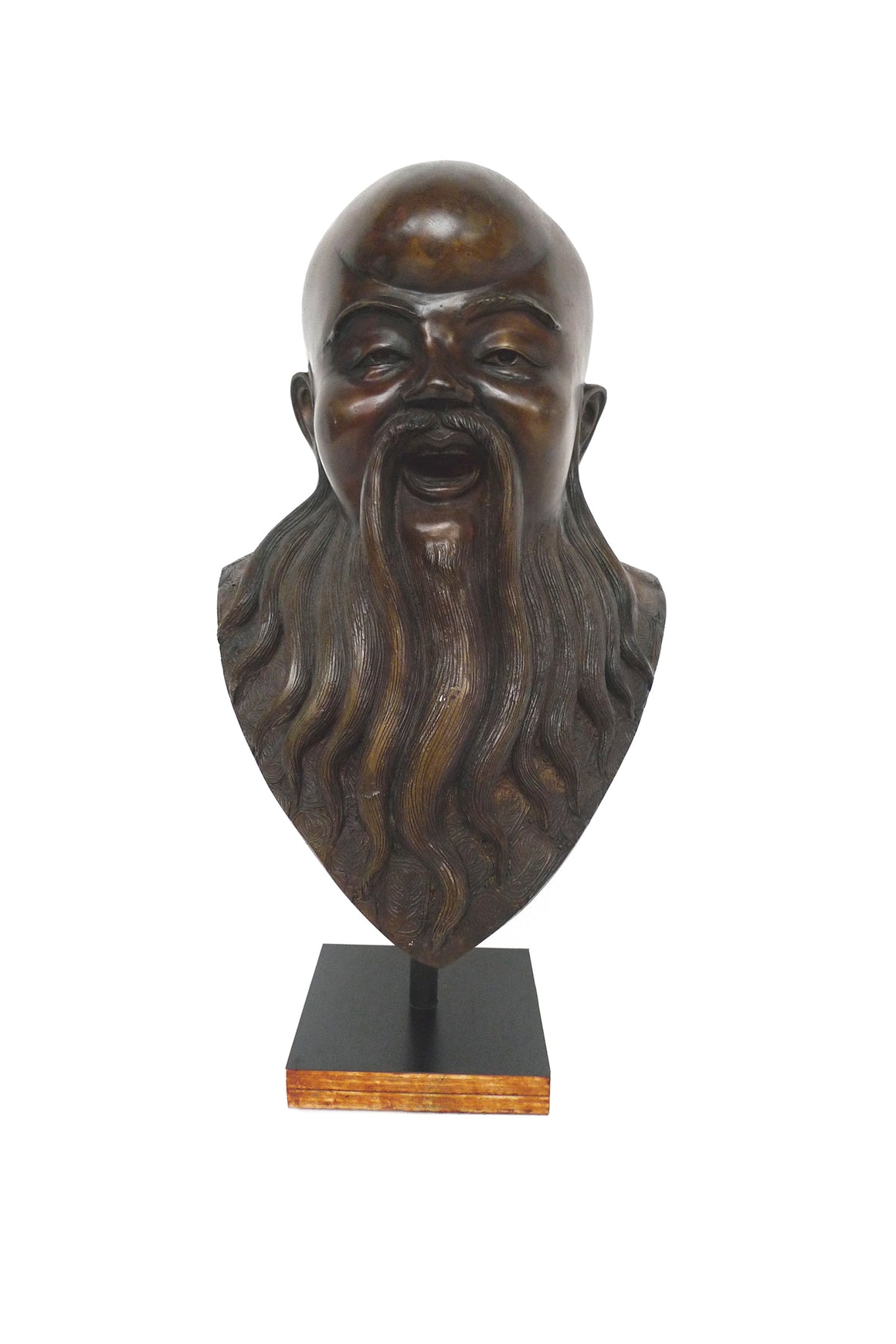 Bronze Bust of Chinese Deity
