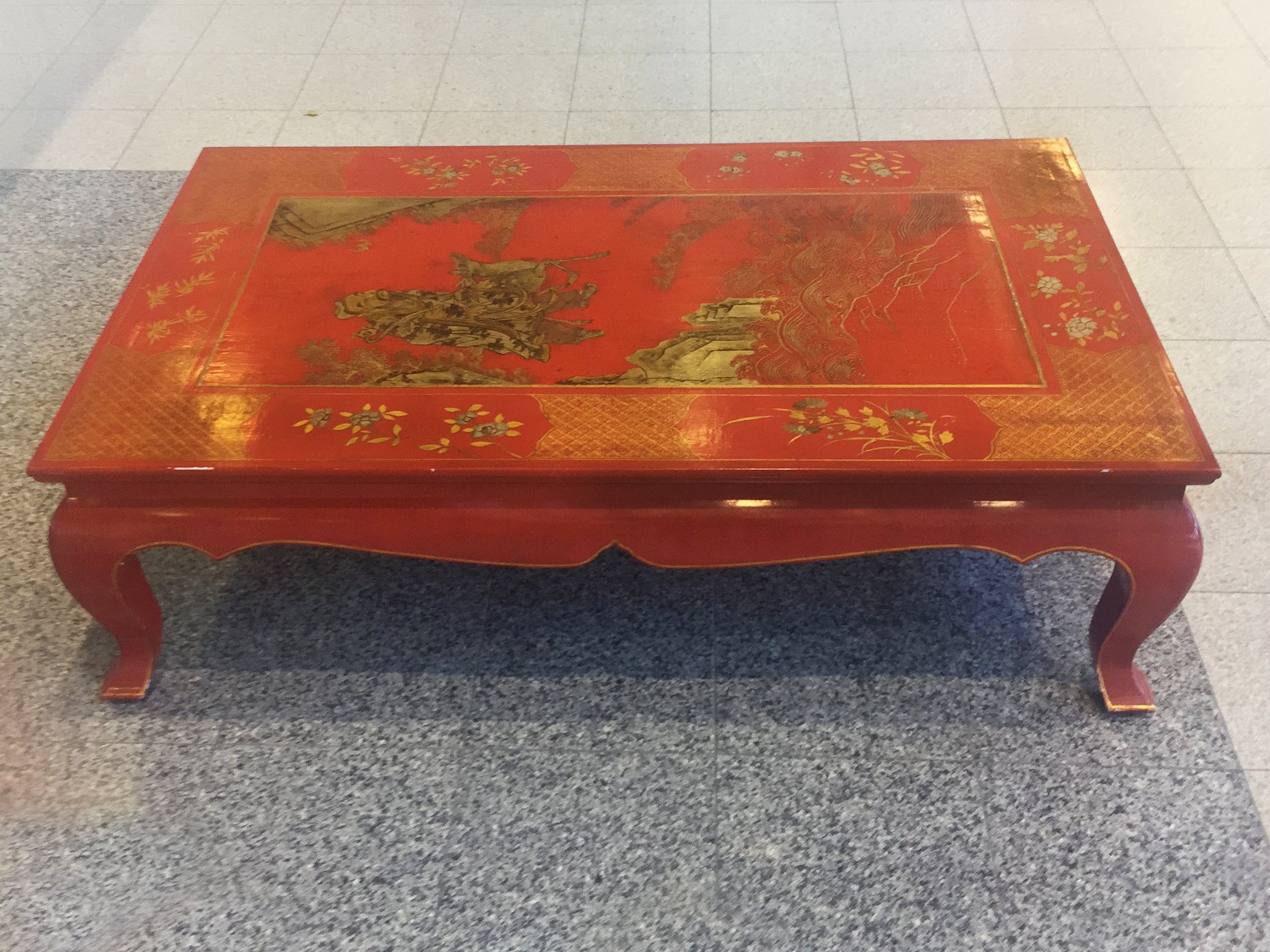 Table Color Read Red Painted Table