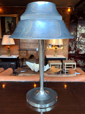 Art Deco Aluminum Table Lamp by Jean Perzel