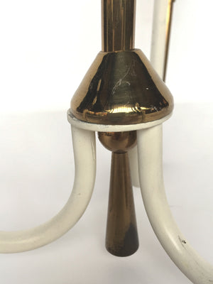 Mid-Century Brass Chandelier in the Manner of Maison Lunel