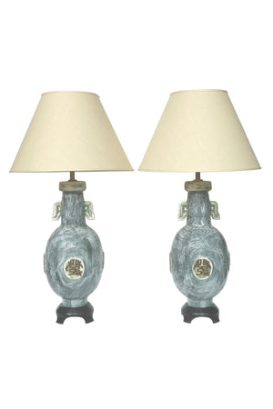 1970s Ceramic Table Lamps by Marbro - a Pair
