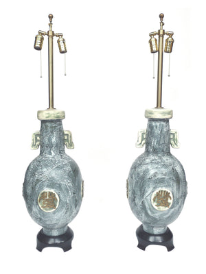 1970s Ceramic Table Lamps by Marbro - a Pair