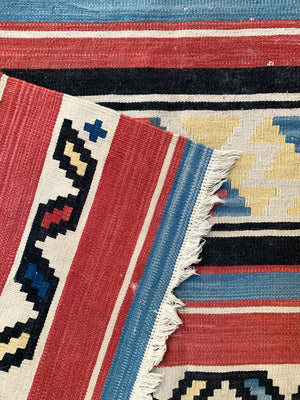 20th Century Striped Navajo Rug (72" X 47")