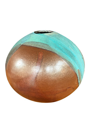 Thom Lussier Ceramic Vessel #2 - From the Oxidized Copper Collection