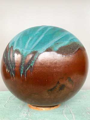 Thom Lussier Ceramic Vessel #1 - From the Oxidized Copper Collection