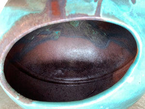 Thom Lussier Ceramic Vessel #3 - From the Oxidized Copper Collection