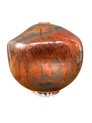 Thom Lussier Ceramic Vessel #3 - From the Golden Patina Collection