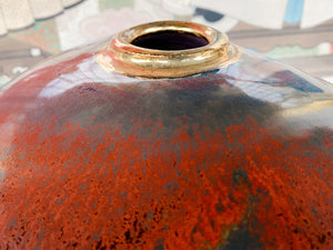 Thom Lussier Ceramic Vessel #3 - From the Golden Patina Collection