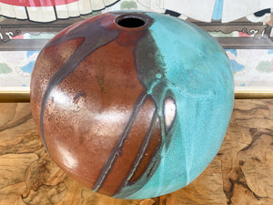 Thom Lussier Ceramic Vessel #7 - From the Oxidized Copper Collection