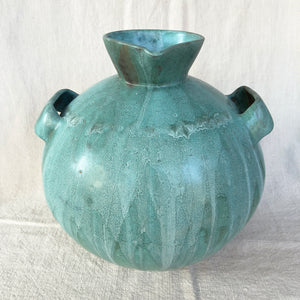 Thom Lussier Ceramic Vessel #5 - From the Oxidized Copper Collection
