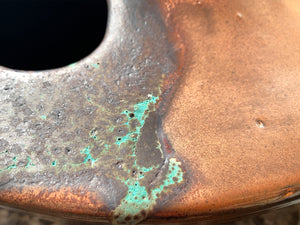 Thom Lussier Ceramic Vessel #21 - From the Oxidized Copper Collection