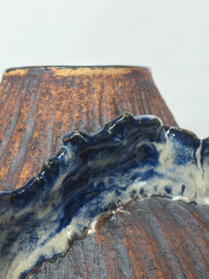 Thom Lussier Glazed Ceramic Winged 'Fairy' Vase
